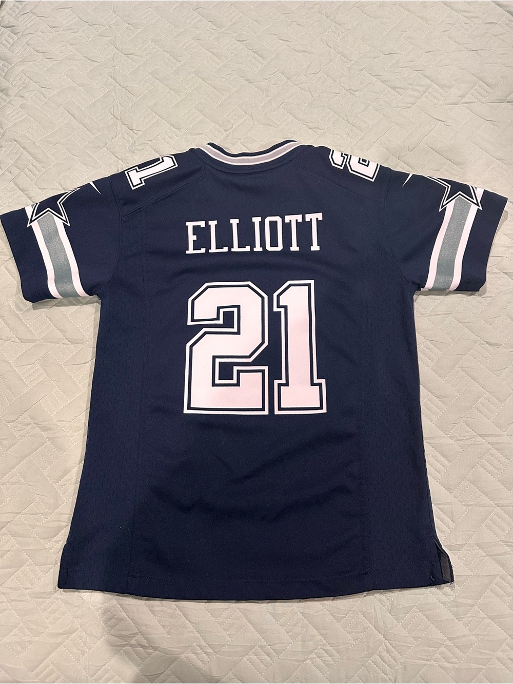 NFL Dallas Cowboys Navy and White Football Jersey - Picture 6 of 6